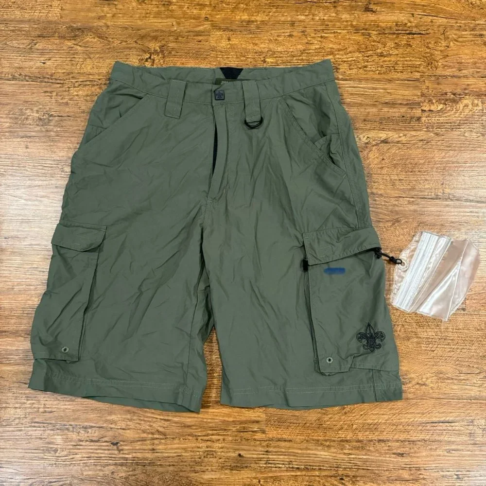 Boy Scouts Of America Centennial Uniform Green Hiking Cargo Short Adult S‎ 30x10